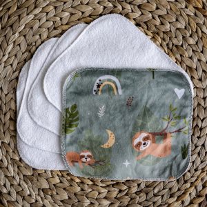 débarbouillettes pour bébé - paresseux - Naélie