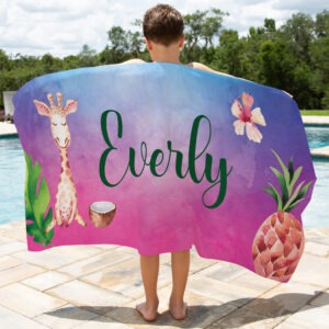 serviette de bain personnalisée
