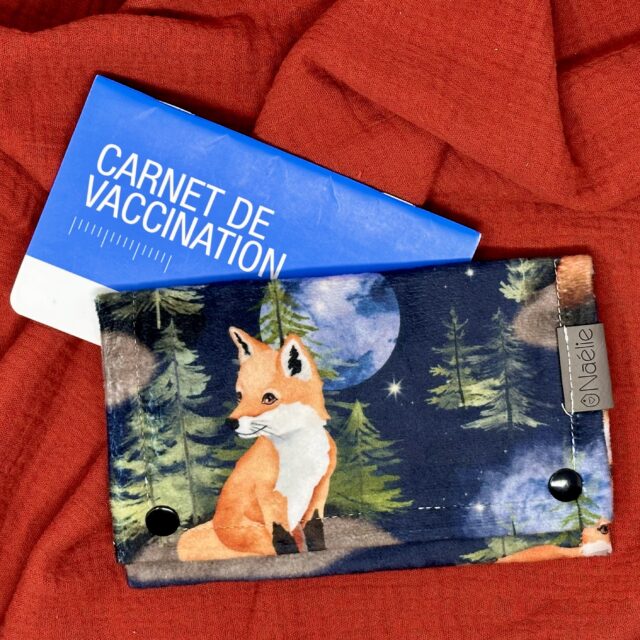 Protège carnet pour enfants - Renards - Naélie