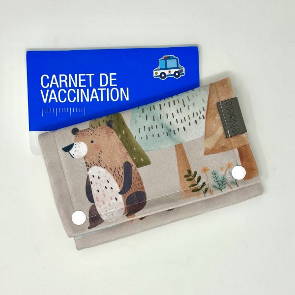 Protège carnet de santé - Animaux foret beige – Image 3
