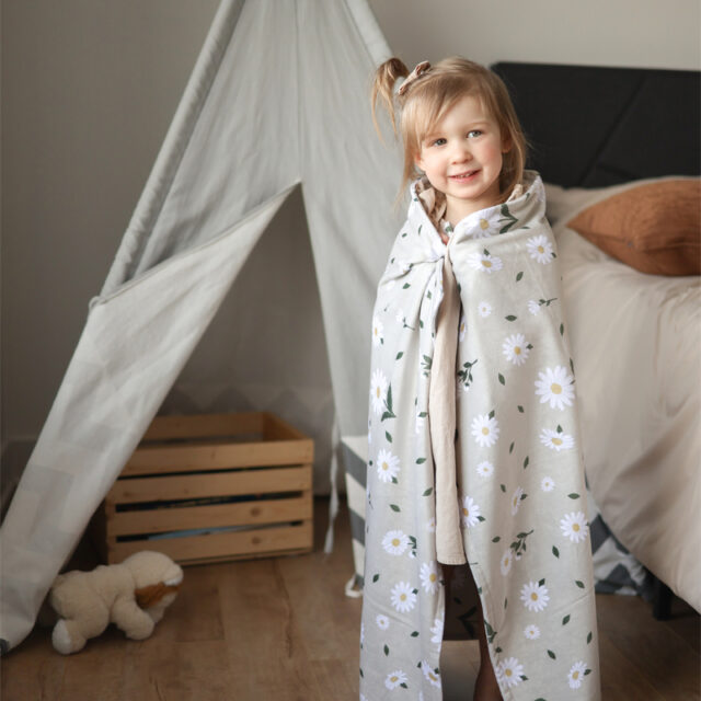 Doudou minky pour bébé - Marguerites - Naélie