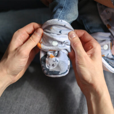 pantoufles douces pour bébé-céleste-Naélie