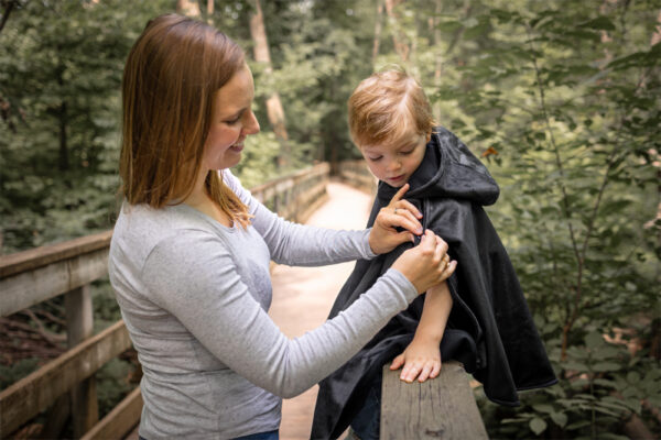 Poncho pour l’auto – Noir – Boutons pression – Naélie