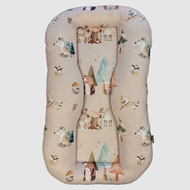 coussin confort - animaux foret beige - Naélie