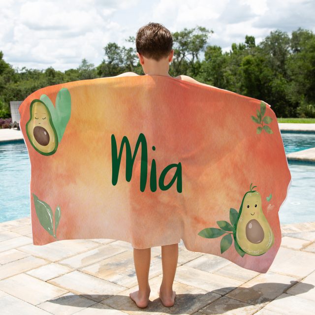 serviette de plage personnalisée - Avocats - Naélie