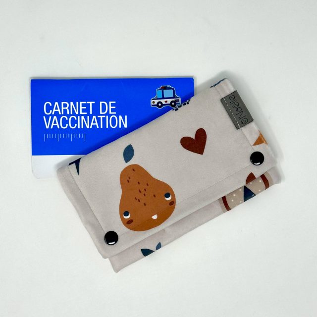 couvre carnets de vaccination - fruits boho - Naélie