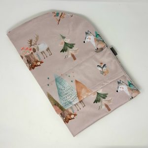 Couvre grand coussin - Animaux foret beige - Naélie